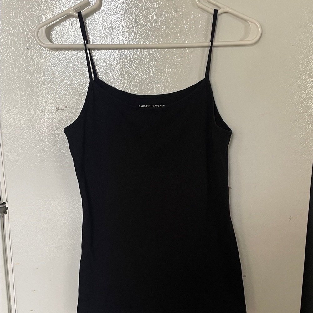 SAKS FIFTH‎ AVENUE Small Cotton Black Women's Top